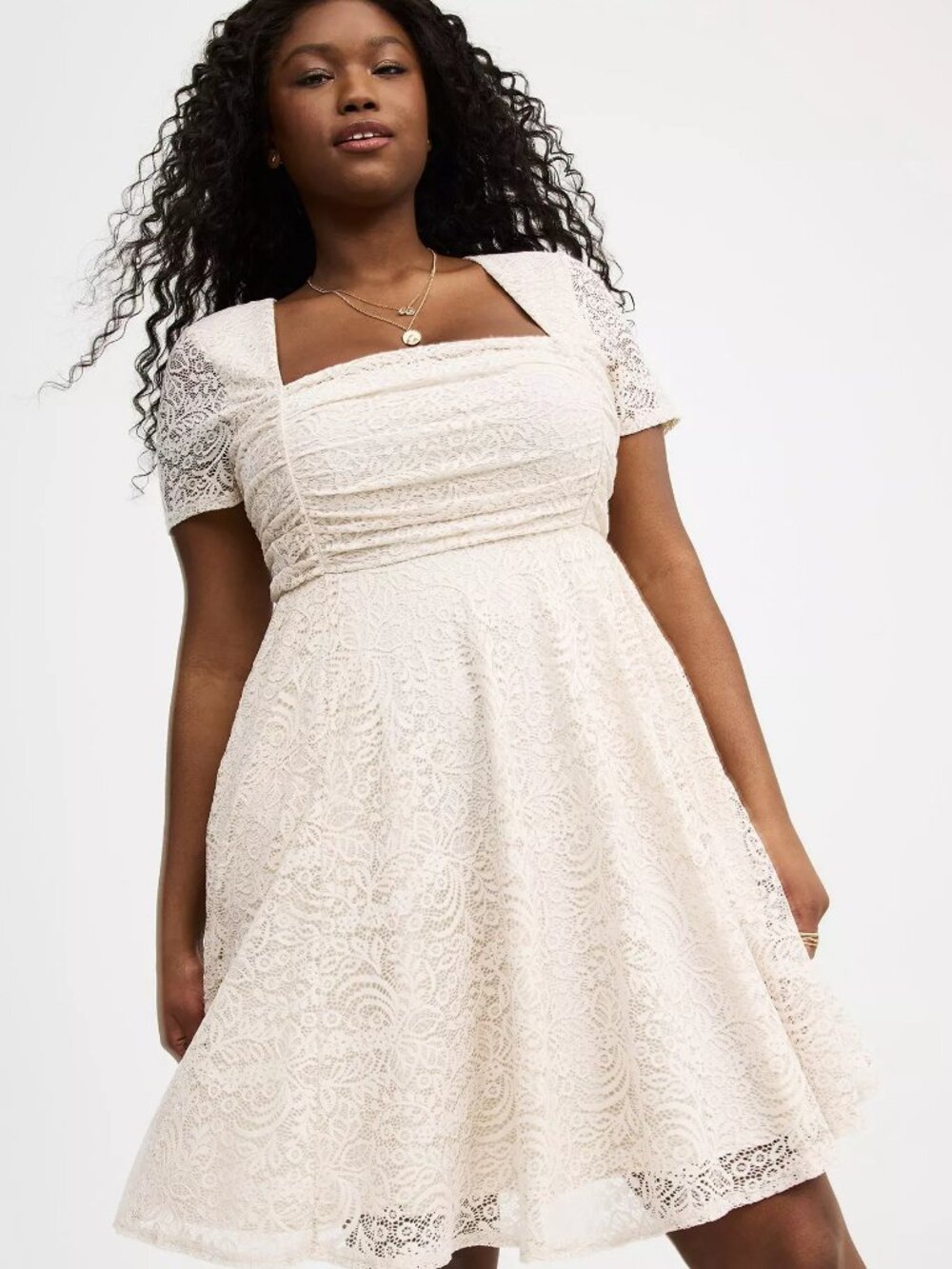 NWT Torrid Mini Lace Ruched Dress